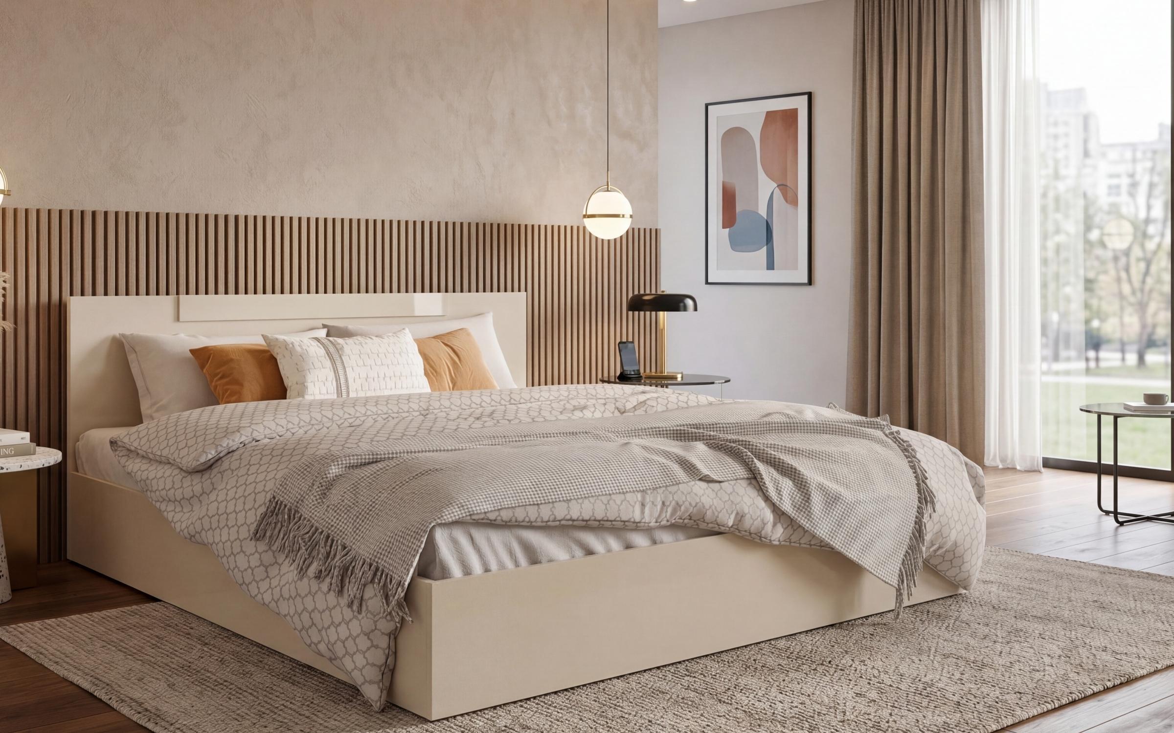 Κρεβάτι 140/200 Katerina, cashmere  1